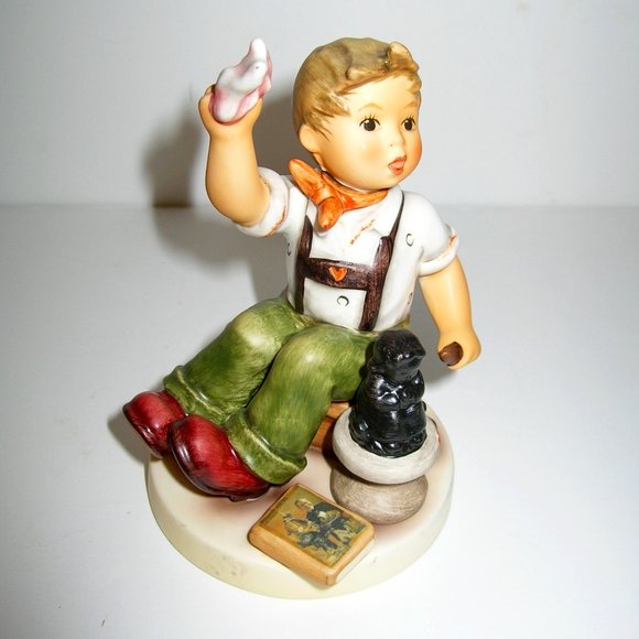 M I Hummel Goebel Figurine "THE FINAL SCULPT" HUM #2180 w/Box TMK8 5" T Germany